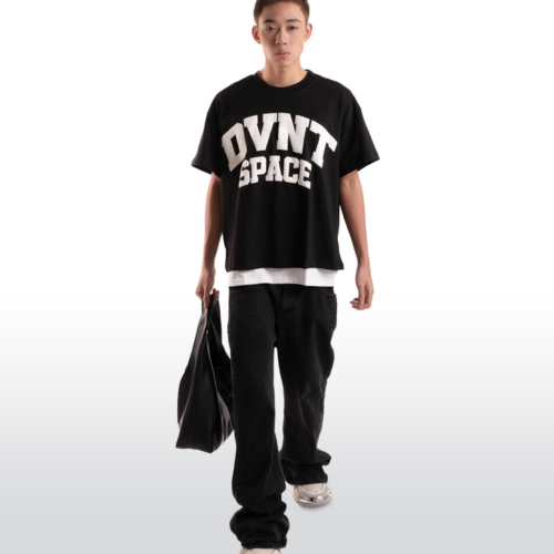 Alternative view of DVNT BOXY TEE - BLACK