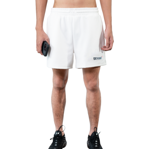 DVNT LOGO SWEAT SHORT – WHITE