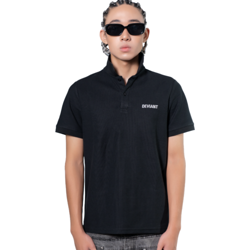 Alternative view of DVNT LOGO POLO - BLACK