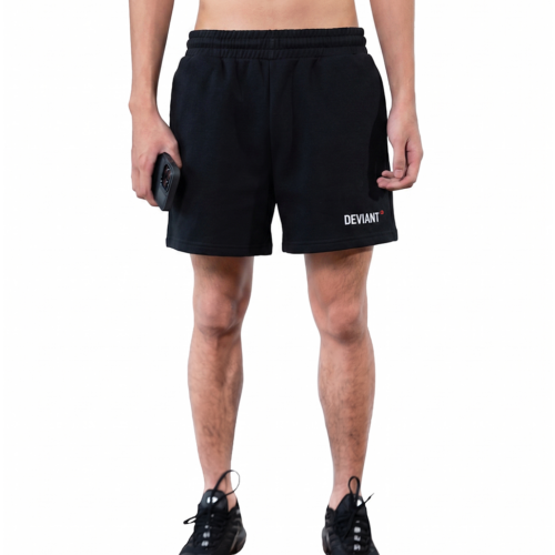 DVNT LOGO SWEAT SHORT – BLACK